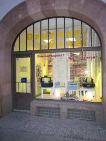Blick auf das Gesch&auml;ft